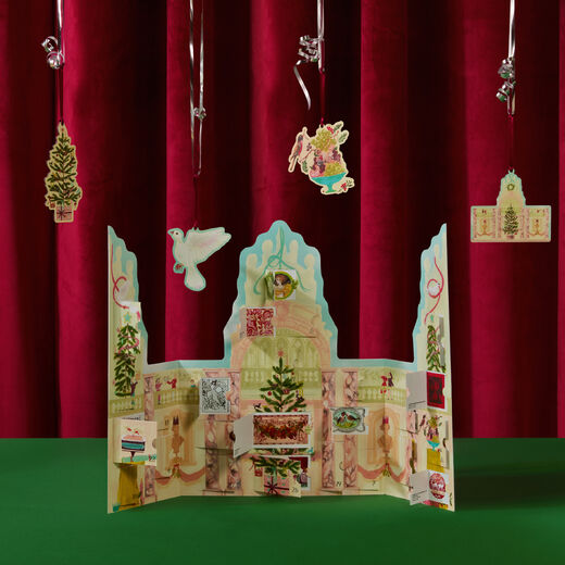 V&A dove wooden Christmas decoration by Polly Fern